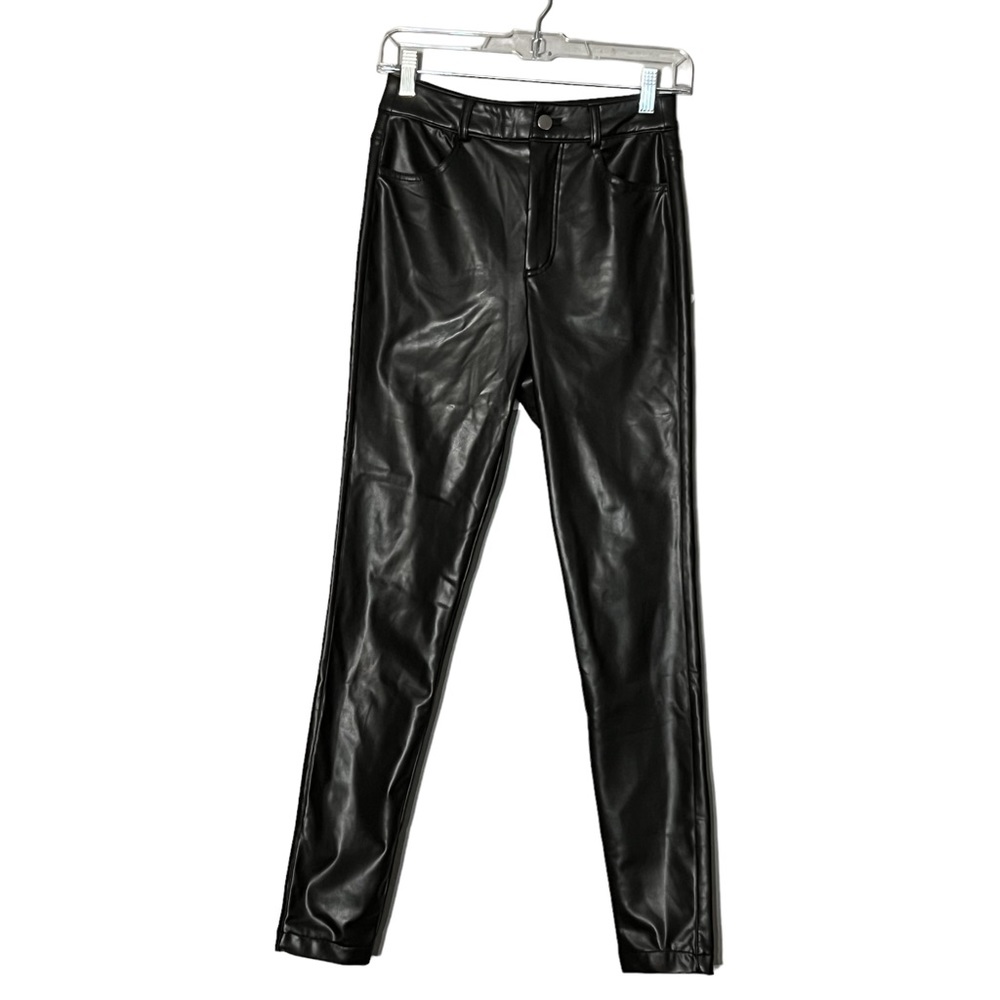 Forever 21 Women’s Black Faux Leather 4-pocket Skinny Pants